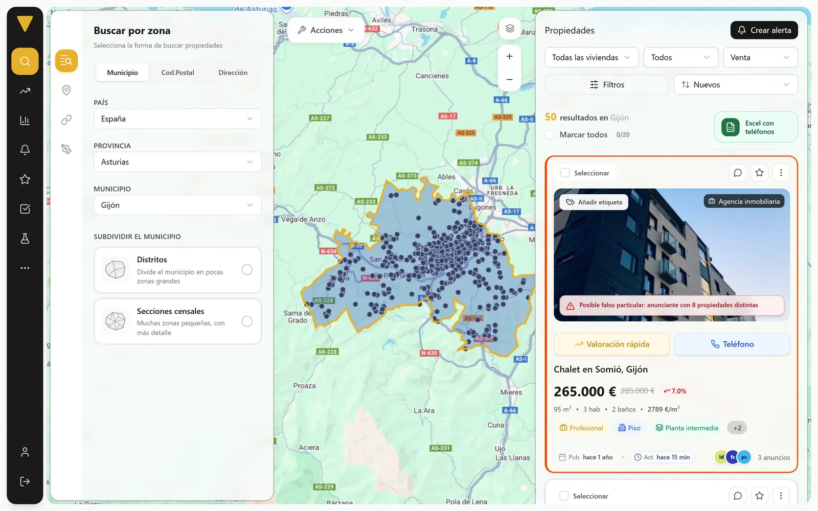 Interfaz de Betterplace · datos de ejemplo